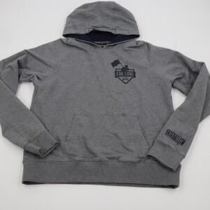 Baseballism Hoodie Mens L Grey For Love Of The Game Quote Graphic Pullover